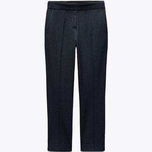 Zara Soft Ankle Pants Dark Blue Denin Size M